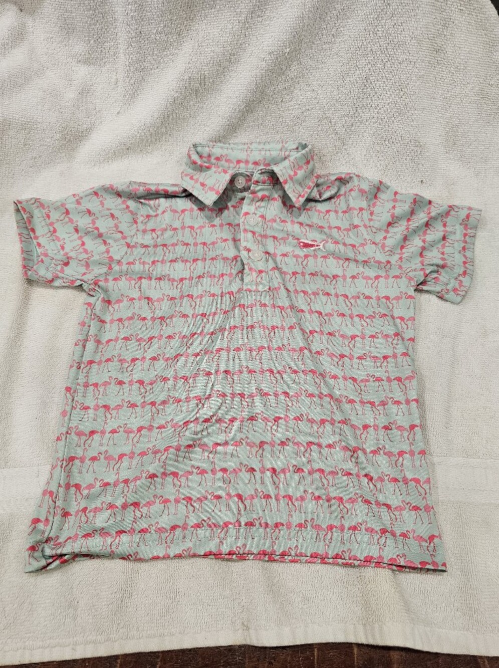 Kids Southern Lure Flamingo Polo Shirt 4Y - Picture 2 of 6